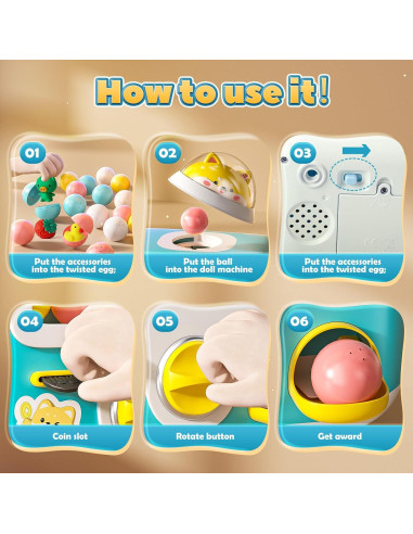 Máquina expendedora Skirfy Mini Juguetes 12 borradores Azul