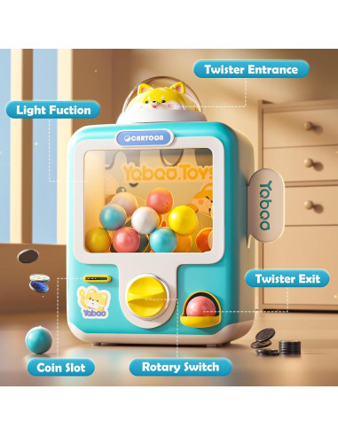 Máquina expendedora Skirfy Mini Juguetes 12 borradores Azul