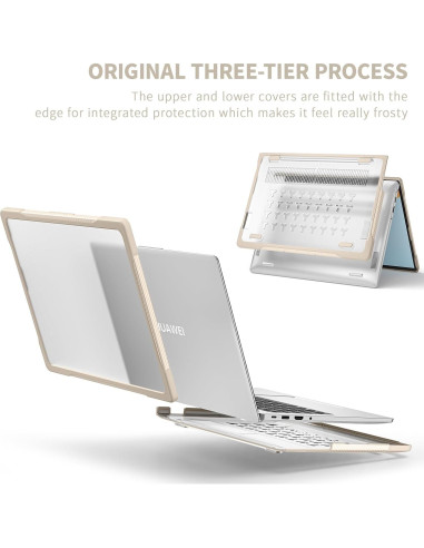 Funda Dura Huawei MateBook D14 2023 MDF-16 Caqui Resistente