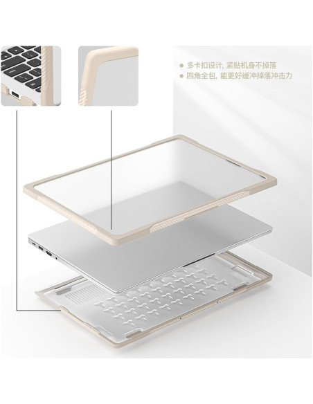 Funda Dura Huawei MateBook D14 2023 MDF-16 Caqui Resistente