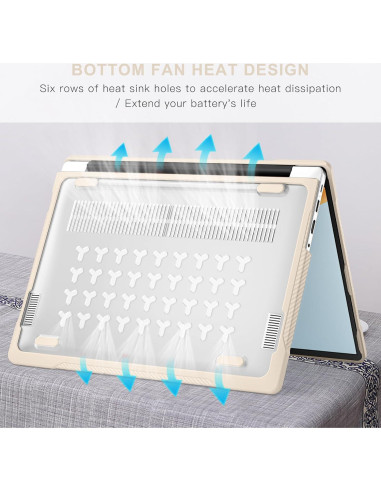 Funda Dura Huawei MateBook D14 2023 MDF-16 Caqui Resistente