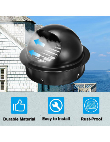 Tapa de Ventilación Redonda PATIKIL 3 Pulgadas Acero Inoxidable