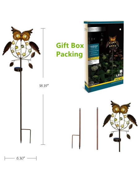 Luz Solar de Jardín TAKE ME LED Bronce 97 cm Decorativa