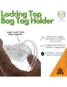 Etiquetas de Equipaje Transparentes Specialist ID - Paquete de 5 2