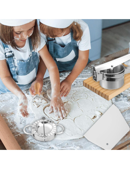 Kit de Herramientas para Hacer Pasta Cocfrss - Tabla de Gnocchi y Prensador de Papas