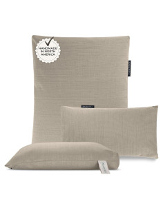 BADESOFA Almohadas de Baño de Lujo 3 Piezas Beige