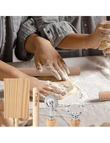 Kit de Herramientas para Hacer Pasta Cocfrss - Tabla de Gnocchi y Prensador de Papas