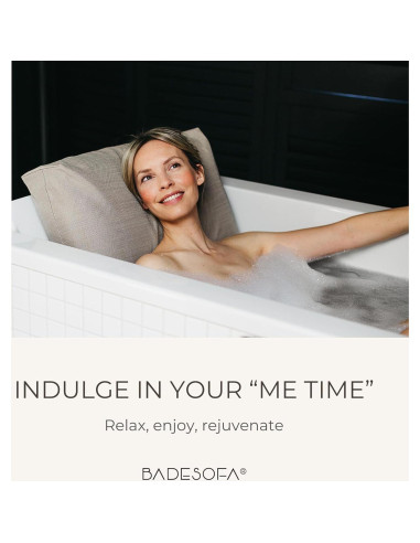 BADESOFA Almohadas de Baño de Lujo 3 Piezas Beige