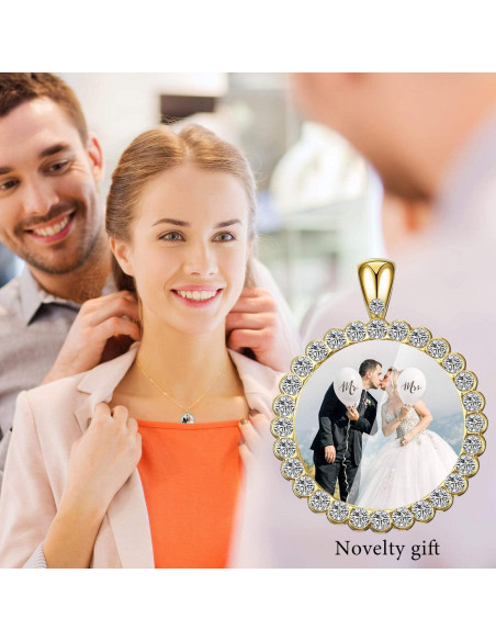 Bandejas de Colgante Hicarer 32 Piezas 25 mm Oro Rhinestone