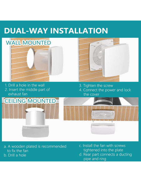 Ventilador de Escape HG Power 6" para Baño y Cocina 25W