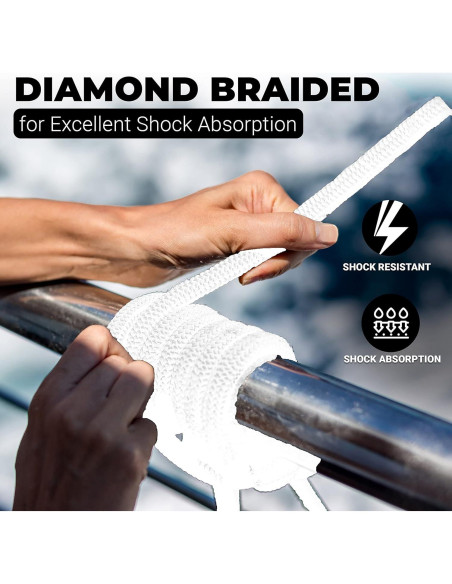 Cuerda de Nylon 6.35 mm x 15.24 m RamPro - Resistencia 997.9 kg