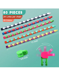 Yunsailing 80 Piezas Juguetes Fidget Serpiente Multicolor 24 Enlaces 2