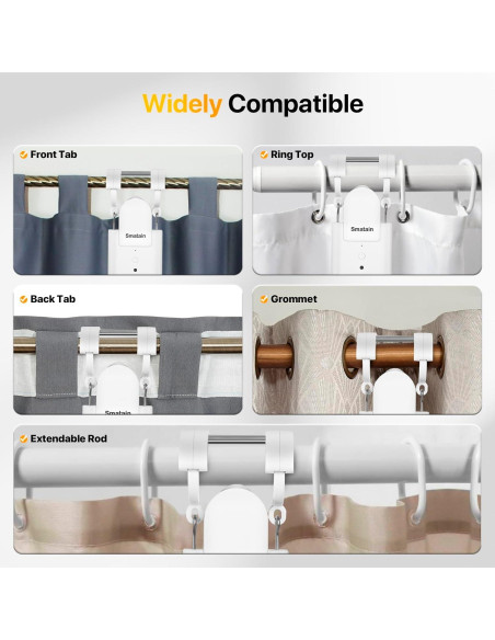 Abridor de Cortinas Automático Smatain - Control Remoto y Voz