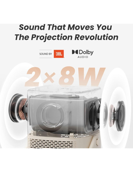 Proyector Portátil Yaber T2 Plus GTV Nativo 1080P con WiFi 6