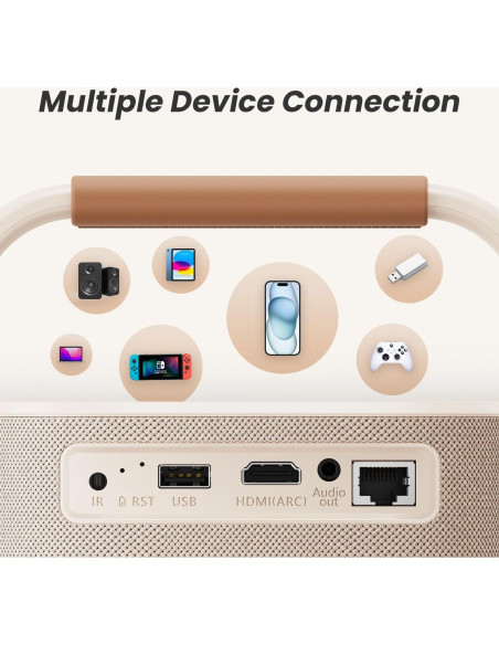 Proyector Portátil Yaber T2 Plus GTV Nativo 1080P con WiFi 6