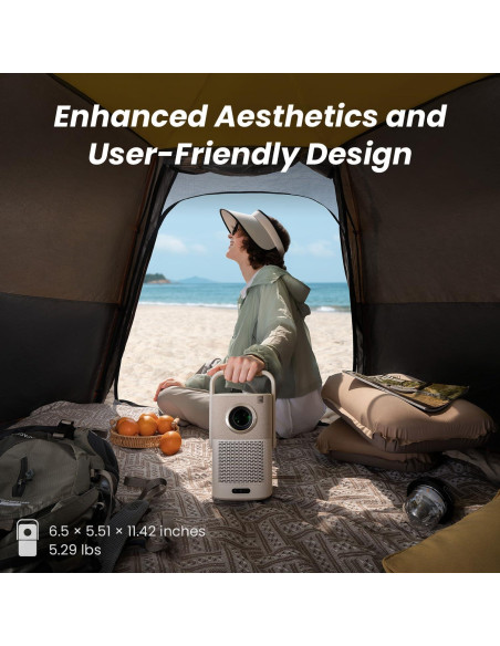 Proyector Portátil Yaber T2 Plus GTV Nativo 1080P con WiFi 6