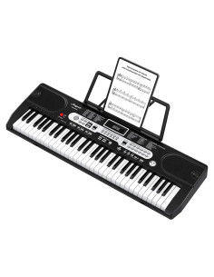 Teclado Piano Infantil Senfot 61 Teclas Portátil Negro