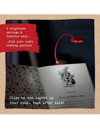 Luz de Lectura LED IF Alicia en el País de las Maravillas Roja