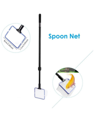 Kit de limpieza 5 en 1 para acuario AquaticHI, extensible 54-80 cm