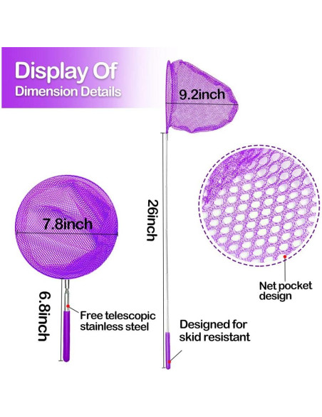 Red de Pesca de Mariposas Telescópica NAODONGLI 86.9 cm