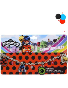 Conjunto de Joyería Miraculous Ladybug para Niñas - Pulsera, Aretes y Stickers 2