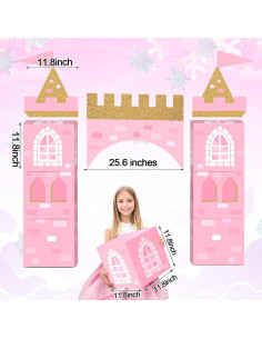 Decoración de Fiesta de Princesa Bucherry 13 Piezas Rosa 2