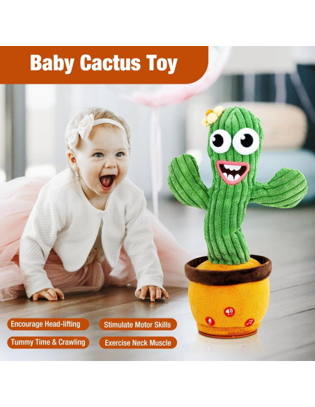 Juguete Cactus Hablador Ayeboovi con 120 Canciones y Volumen Ajustable