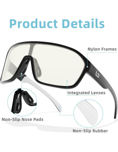 Gafas de sol polarizadas B.N.U.S unisex UV400 marco TR90