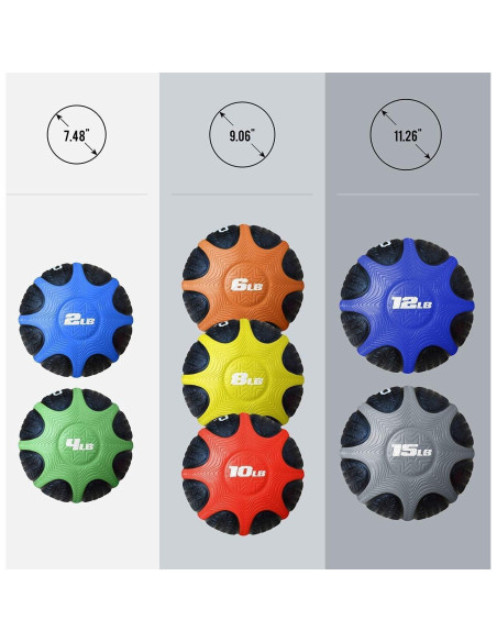 Pelota Medicinal WF Athletic Supply 0.9kg a 5.4kg con Estante