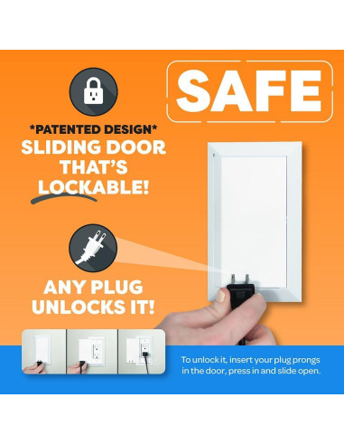 Cubierta de Enchufe a Prueba de Niños Escudo de Enchufe 2 Pzas