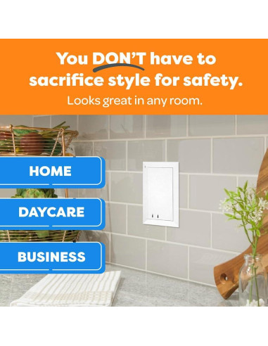 Cubierta de Enchufe a Prueba de Niños Escudo de Enchufe 2 Pzas