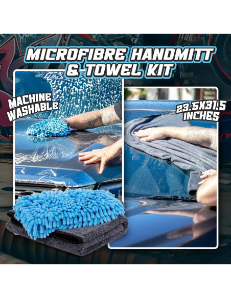 Kit de Limpieza de Autos Salty Captain 15 Piezas - Cubo 15L