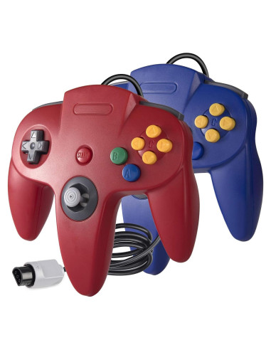 Paquete de 2 Controladores Clásicos con Cable Suily para N64