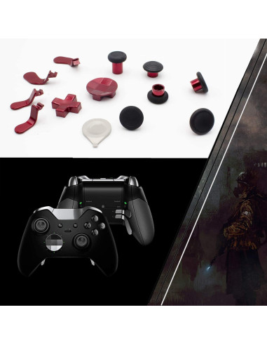 Piezas de Reemplazo Joysticks Metal para Controlador Xbox Elite 2 Rojo