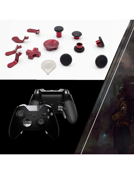 Piezas de Reemplazo Joysticks Metal para Controlador Xbox Elite 2 Rojo