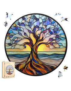 Rompecabezas de Madera 200 Piezas Jiroinlly Árbol de la Vida 28.4cm