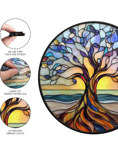 Rompecabezas de Madera 200 Piezas Jiroinlly Árbol de la Vida 28.4cm