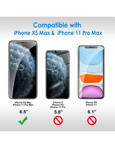 Protector de Pantalla JETech Vidrio Templado para iPhone 11 Pro Max 6.5"