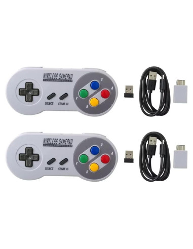 Controlador Inalámbrico 2.4G USonline911 para SNES Mini - 2 Pcs