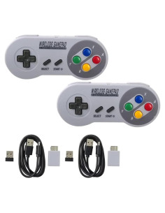 Controlador Inalámbrico 2.4G USonline911 para SNES Mini - 2 Pcs