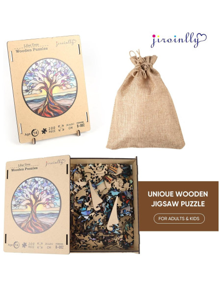 Rompecabezas de Madera 200 Piezas Jiroinlly Árbol de la Vida 28.4cm