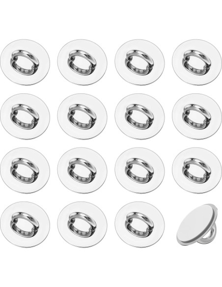 16 Ganchos de Encanto para Teléfono Zyghjort Plata Adhesivos