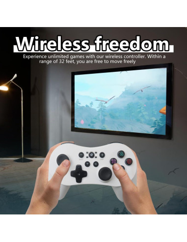 Controlador Pro Inalámbrico Qblahip para Nintendo Switch - Blanco