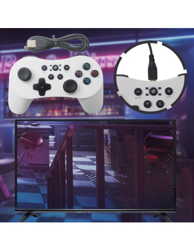 Controlador Pro Inalámbrico Qblahip para Nintendo Switch - Blanco