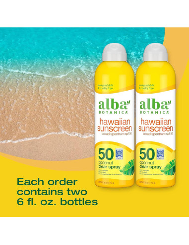 Spray Solar Alba Botanica Coco Hawaiano SPF 50 - 354 ml