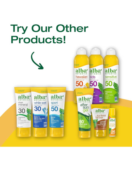 Spray Solar Alba Botanica Coco Hawaiano SPF 50 - 354 ml