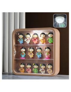 Caja de Exhibición LED Naconmlet 3 Niveles ABS para Figuras