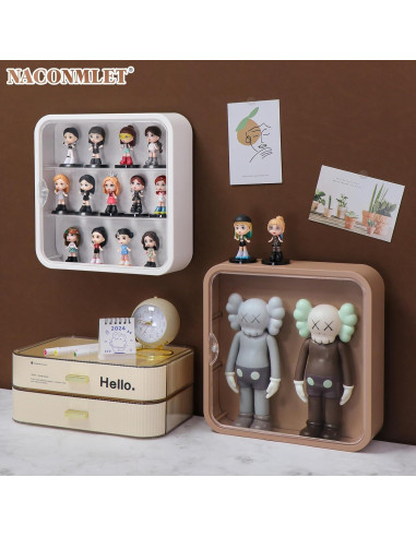 Caja de Exhibición LED Naconmlet 3 Niveles ABS para Figuras