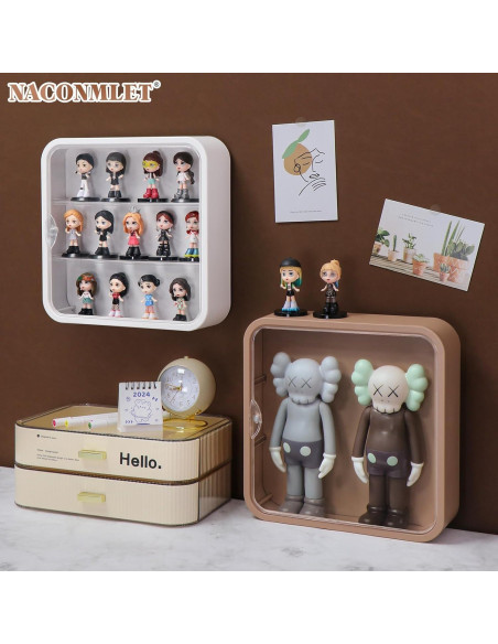 Caja de Exhibición LED Naconmlet 3 Niveles ABS para Figuras