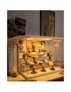 Caja de Exhibición Acrílica con Luz LED 4 Niveles AZEYN 32x24.5x27cm 2